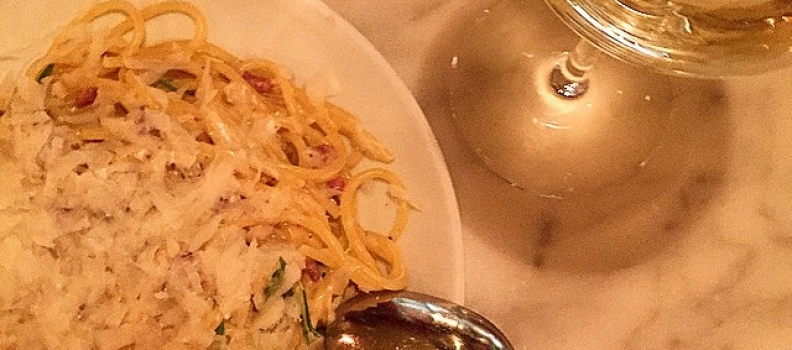 Big days deserve big meals. #carbonara #pasta #celebration #nyc #classic #otto #batali #foodporn #food #italian #mylastsupper