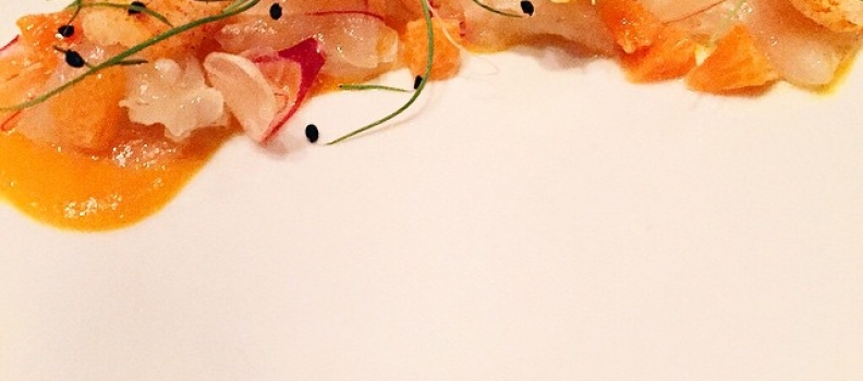 Fluke Crudo. #perfection #art @almanacnyc #springmenu #food #nyc #deliciousandbeautiful