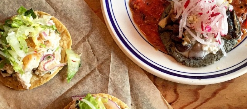 Welcome @rosiesnyc! An AMAZING new addition to #Mexican in #NYC — made better hanging with @shawlash. #bravo (Left: tostadas de salpicon de mahi. Right: memelitas de frijoles) #mexicanfood #mexico #therealdeal #food #nyc #eastvillage #marcmeyer #restaurants #foodporn #instafood #newandnoteworthy #goherenow #itsallaboutthemasa