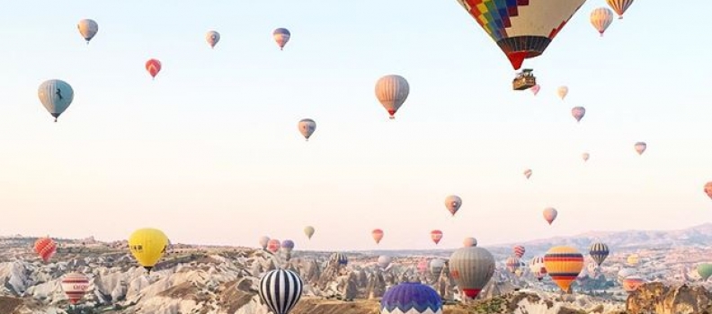 Good morning, #Cappadocia! #turkey #balloons #rideofalifetime #travel #incredible #skyline #landscape #sunrise #howisummer