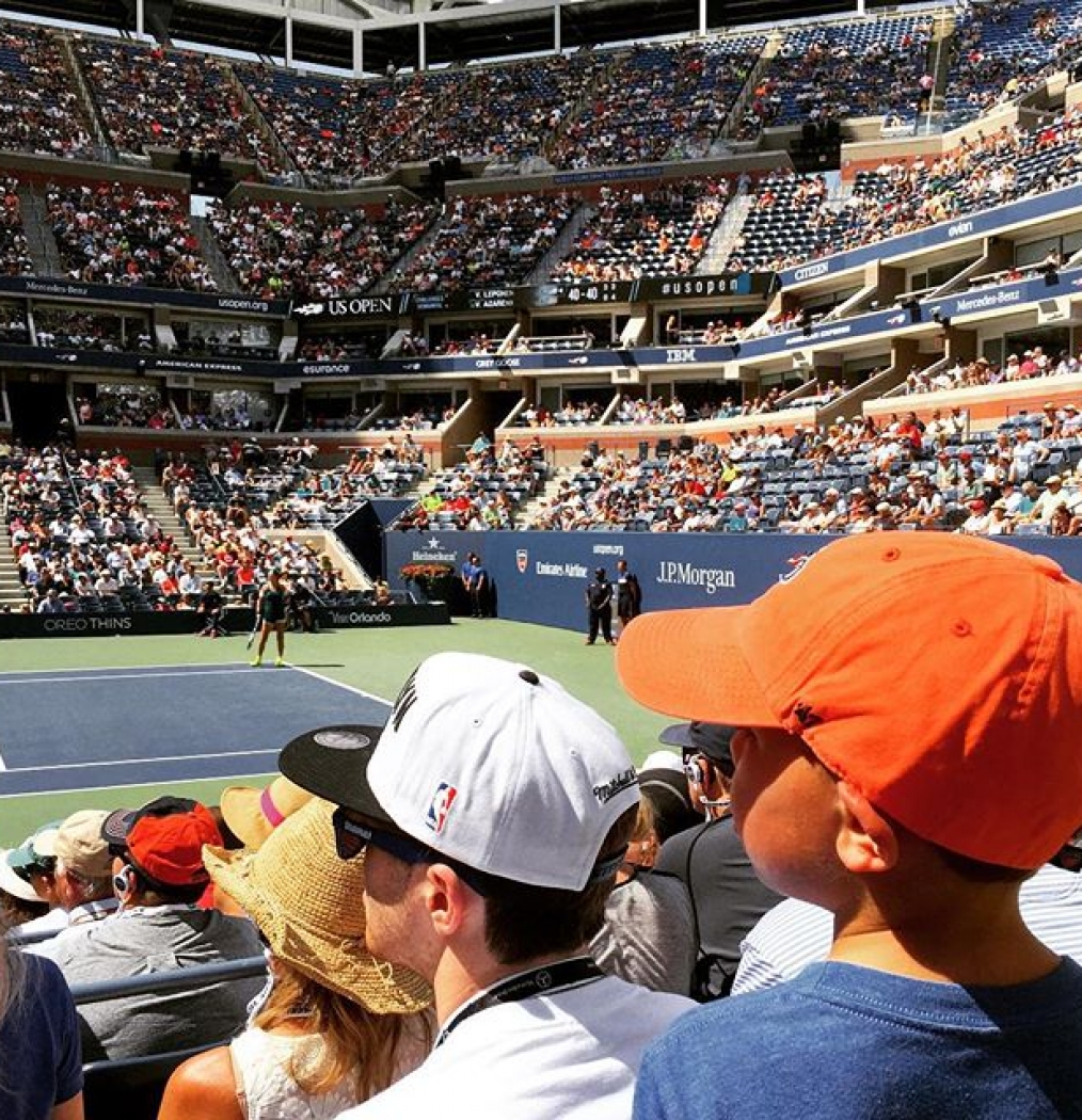 The little man's first #USOpen. #austin #auntnah #howisummer #tennis #laborday #lastdaysofsummer #happiness