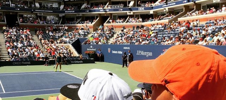 The little man's first #USOpen. #austin #auntnah #howisummer #tennis #laborday #lastdaysofsummer #happiness