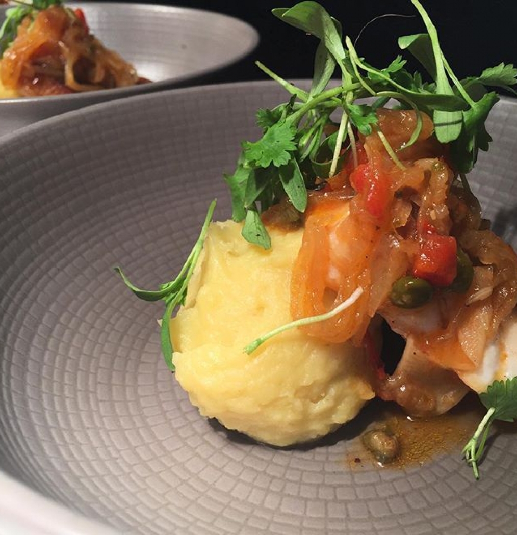 Red Snapper, Boniato Mash by @chefcarmeng at the lunch w/ @chefmariopagan at @thefourthnyc #prmnyc #nuyorican #sanjuan #chefs #meetsnyc #culinary #food