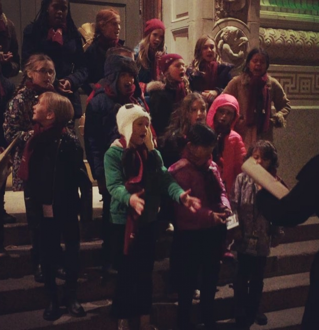 Tonight. Love. #happyholidays #brooklyn #bam #xmas #sing #kids #sleighbells #thehardnut #attheballet #streetscenes