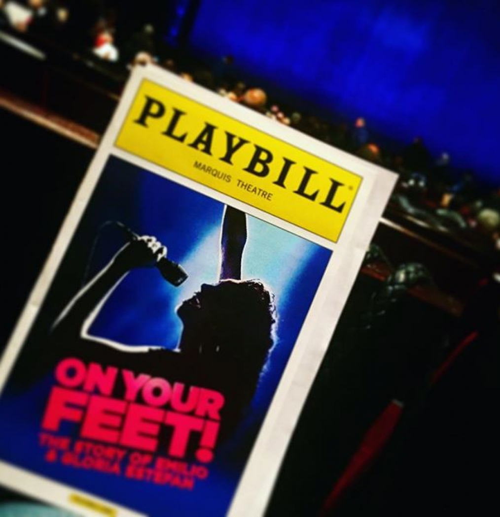 The rhythm is gonna get you! #getonyourfeet #broadway #dancedancedance #miamisoundmachine #dotheconga #gloriaestefan #familybroadwaynight #nyc #musicals