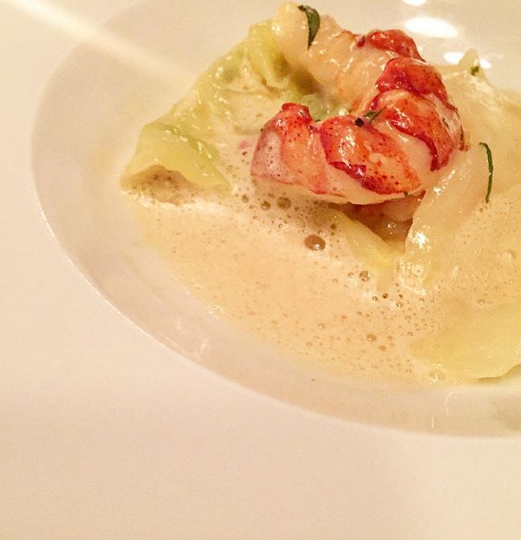 Lobster, Cabbage, Herbs: @rebellenyc. #nyc #bowery #restaurants #eeeeeats #instafood #lobsta #delicateanddelish