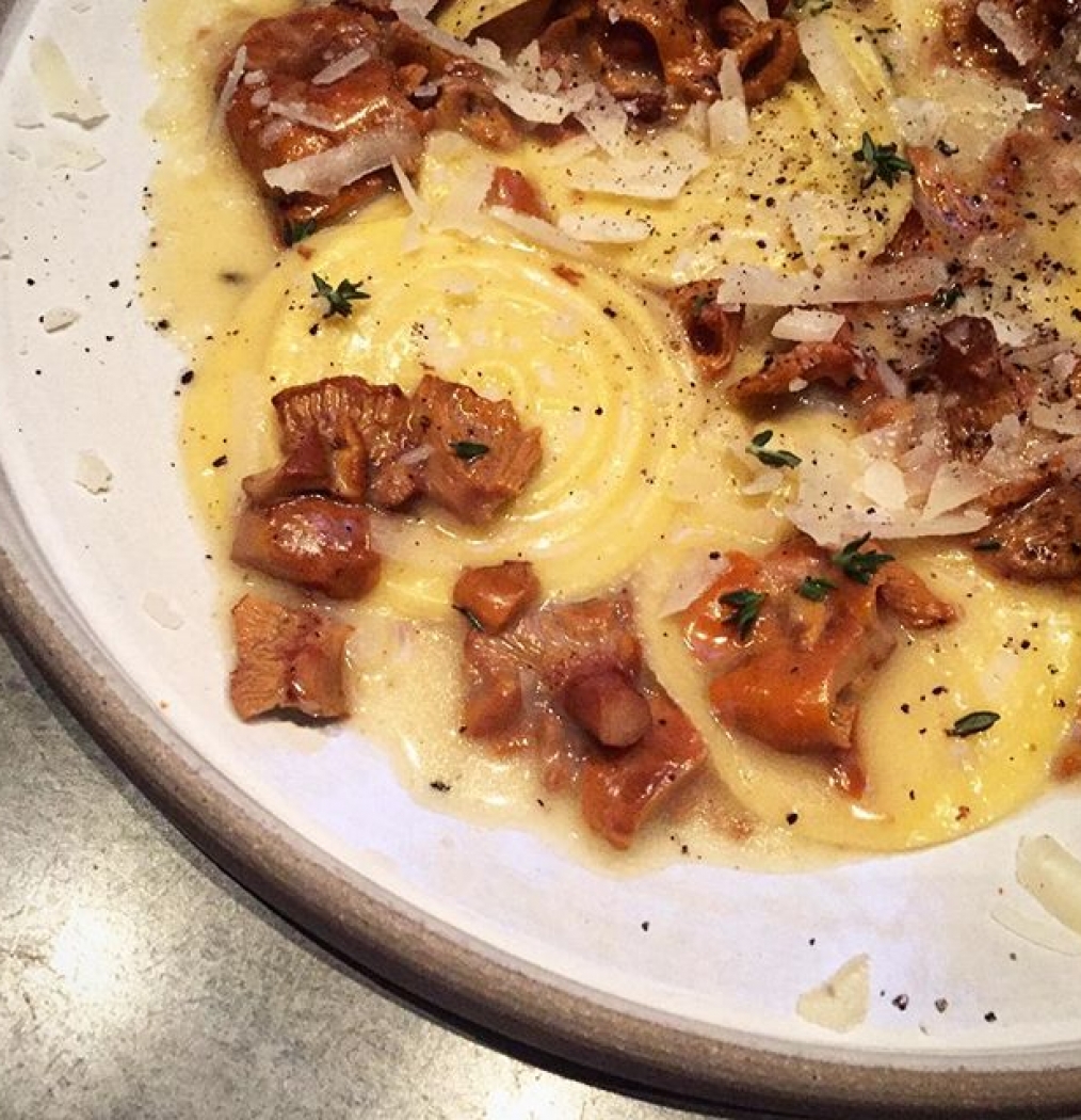 More, please: last night's Corzetti w/Chanterelles at @lilianewyork. #italianfood #lilianyc #williamsburg #brooklyn #atthebar #eeeeeats #howisummer #instafood #pasta