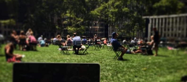 Office hours, Bryant Park. #merightnow #working #park #nyc #bryantpark #greatlawn #nypl