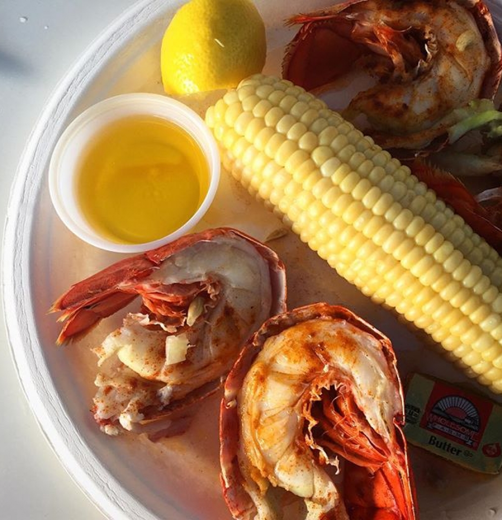 Lotsa lobsta tails. #lobster #summer #corn #waterfront #eattheworld #food #instagood #summatime #shellfish #fishy